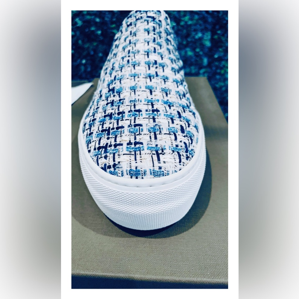 Greats Wooster x Lardini Collection Slip-On Limited Sneaker White/Blue, Size 13 - Picture 5 of 16